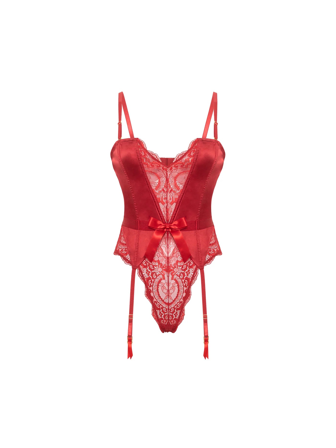 Curvy Rumi Satin & Lace Teddy by Ooh La La Cheri (Paris)