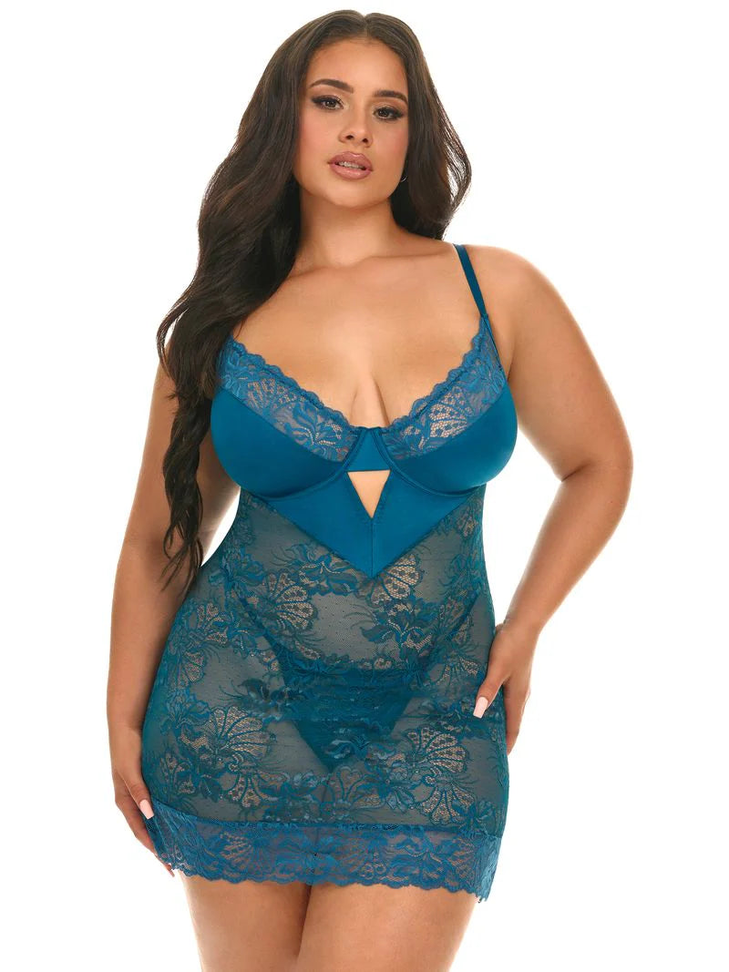 CURVY LIV LACEY BABYDOLL DRESS by Ooh La La Cheri (Paris)