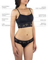 Astrid Jersey Bralette with Lace by Everviolet