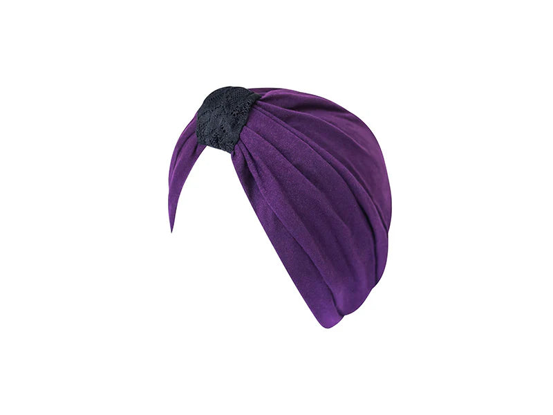 Deva Turban, Black/Orchid