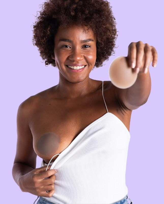 Bare It All Nipple Covers M - Reusable Round Silicone Nipple Covers Medium (Cups A & B)