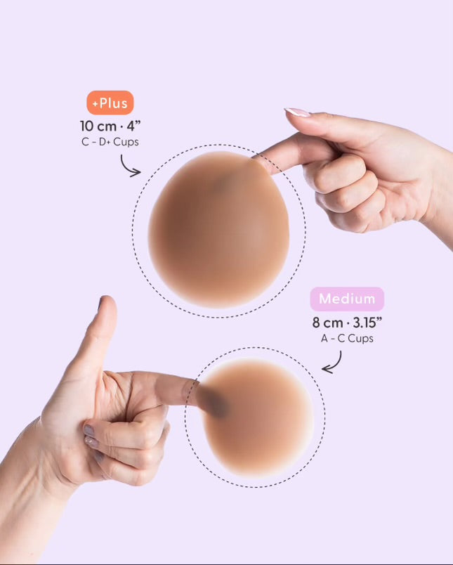 Bare It All Nipple Covers M - Reusable Round Silicone Nipple Covers Medium (Cups A & B)