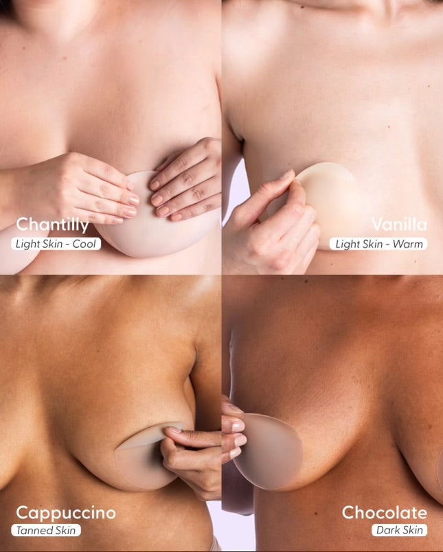 Bare It All Nipple Covers PLUS - Reusable Round Silicone Nipple Covers PLUS Size (Cups C & D)