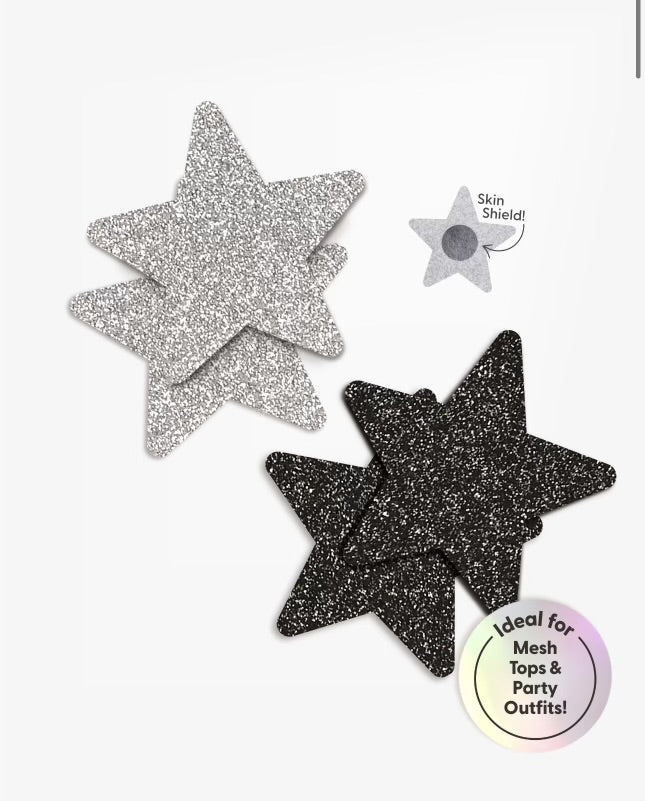 Star Of The Night - Single-Use Nipple Cover Stickers, 2 Pairs.